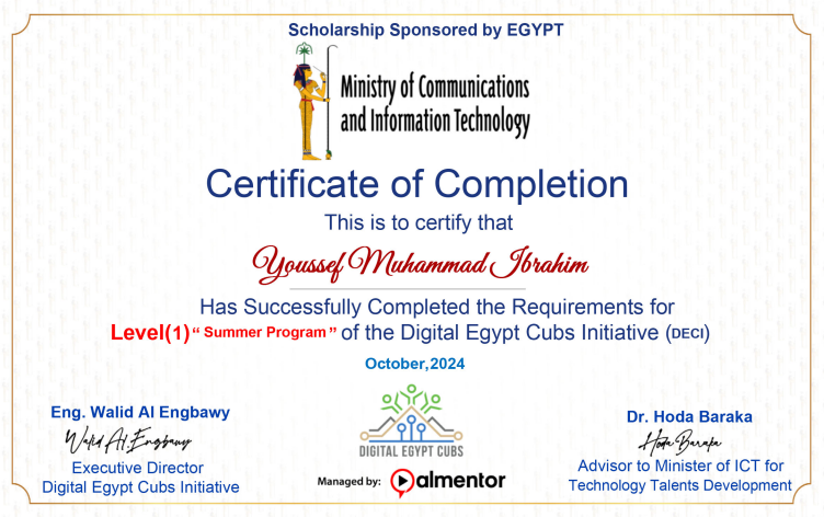 Egyptian MCIT Certification